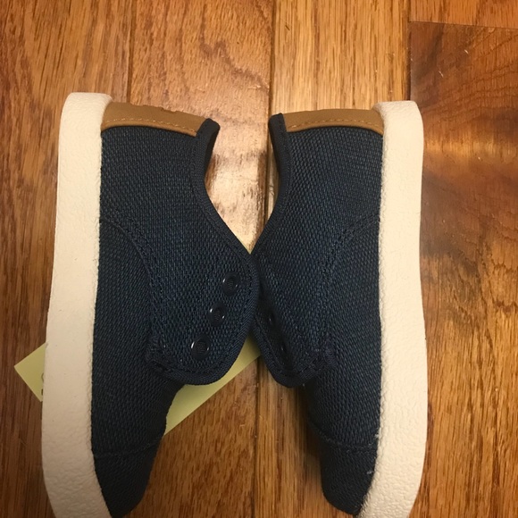 Toms Tiny Deep Ocean Burlap Paseo Sneaker - Picture 6 of 8